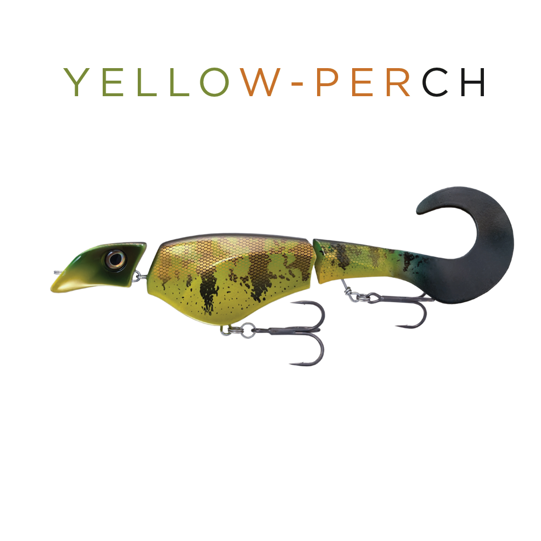 Headbanger Colossus Curly 31 cm – Yellow Perch