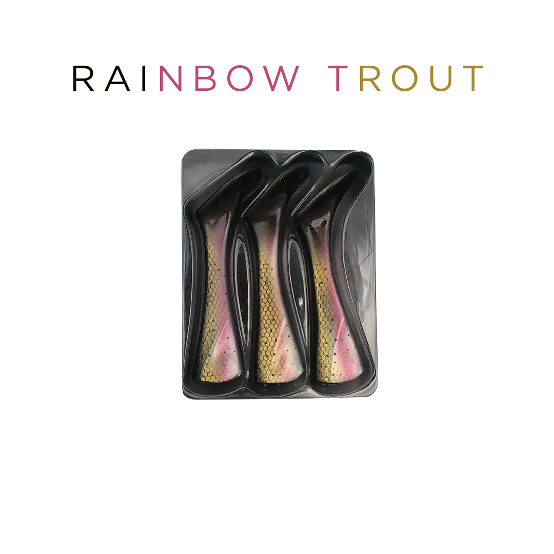 Headbanger Shad 16 Replacement Tails – Rainbow Trout