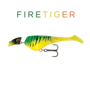 Headbanger Shad 11 cm – Floating / Firetiger Stealth