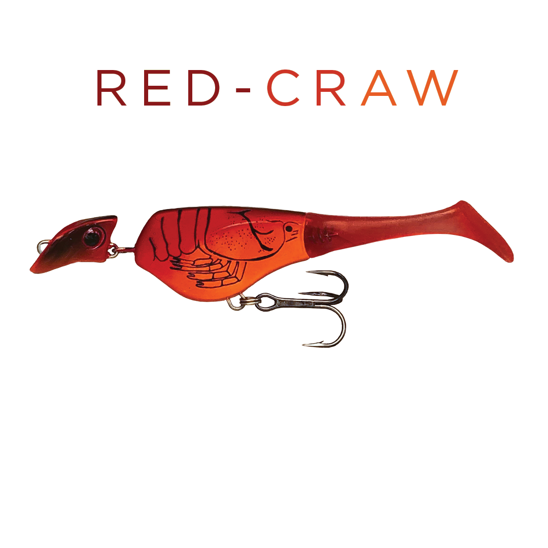 Headbanger Shad 11 cm – Floating / Red Craw